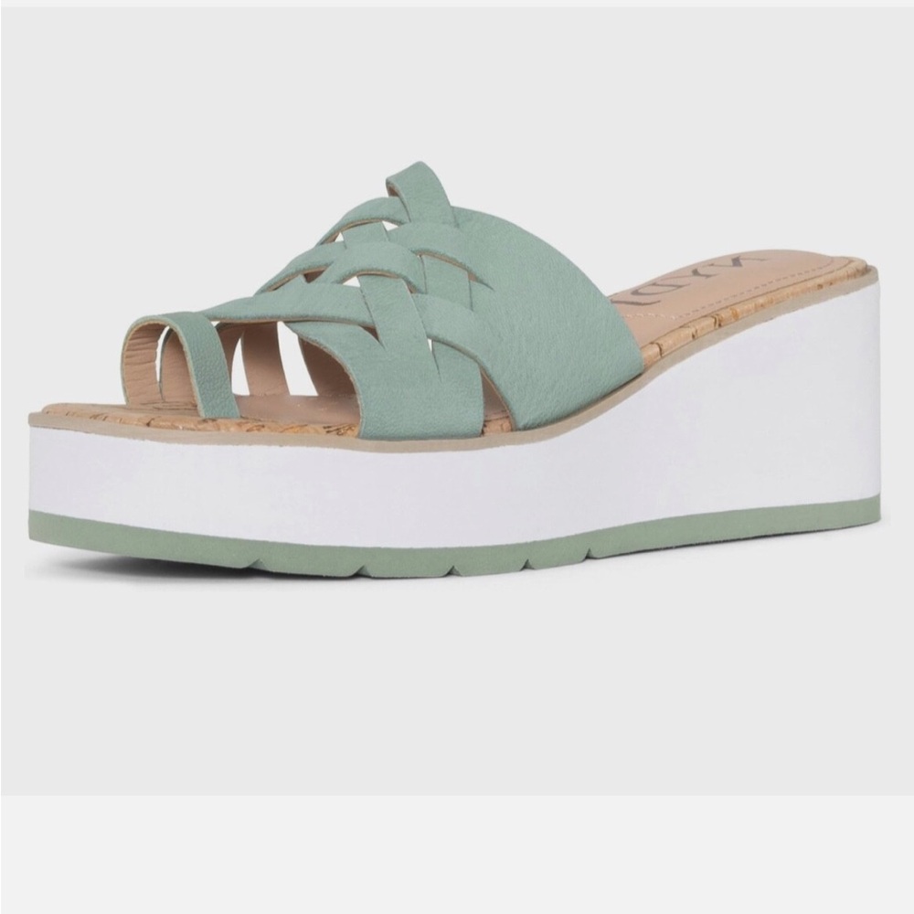 NIB NYDJ Women's Reesie Wedge Sandal Jade Sz 6